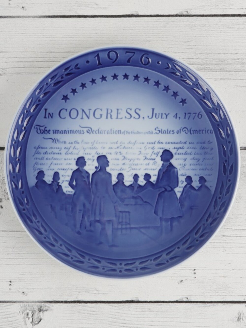 Vintage 1976 Royal Copenhagen Bicentennial Collectors Plate - 1776-1976